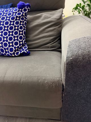 Sofá con Chaiselong gris 280cm