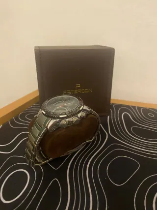 Reloj Paterson Cronógrafo Negro y Plateado