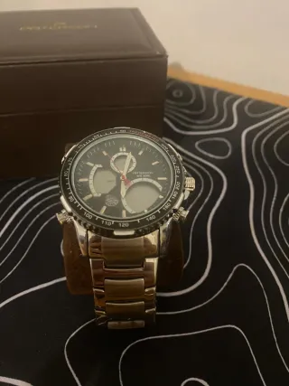 Reloj Paterson Cronógrafo Negro y Plateado