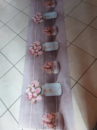 Tappeto cucina rose rosa 2.10 m