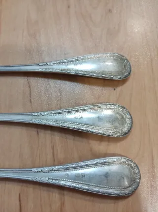 3 coltelli per pesce in argento 80%