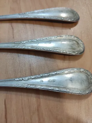 3 coltelli per pesce in argento 80%