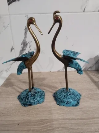 Figuras de garzas en bronce(2 unidades)