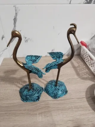 Figuras de garzas en bronce(2 unidades)