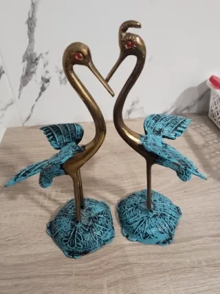 Figuras de garzas en bronce(2 unidades)