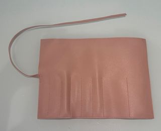 Funda para brochas de maquillaje rosa