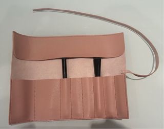 Funda para brochas de maquillaje rosa