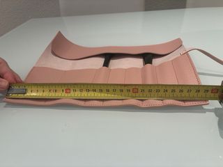 Funda para brochas de maquillaje rosa