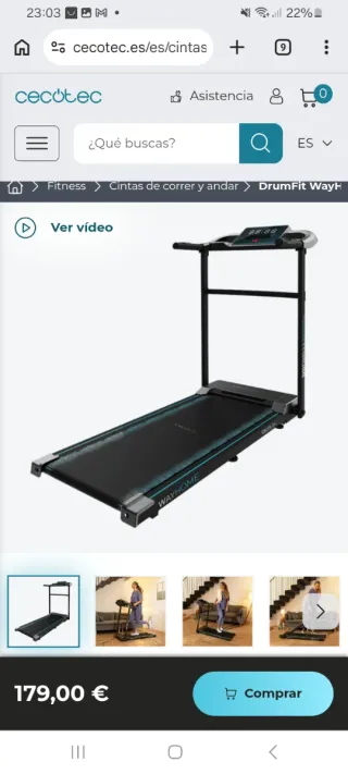 Tapis roulant Cecotec DrumFit WayH