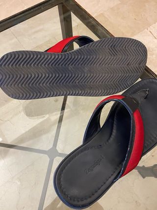 Sandalias Zegna Sport Hombre Azul/Rojo