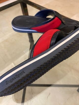Sandalias Zegna Sport Hombre Azul/Rojo