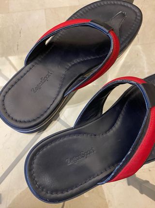 Sandalias Zegna Sport Hombre Azul/Rojo