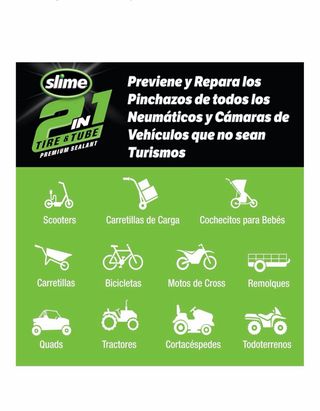 Slime 2 en 1 Sellador Neumáticos y Cámaras