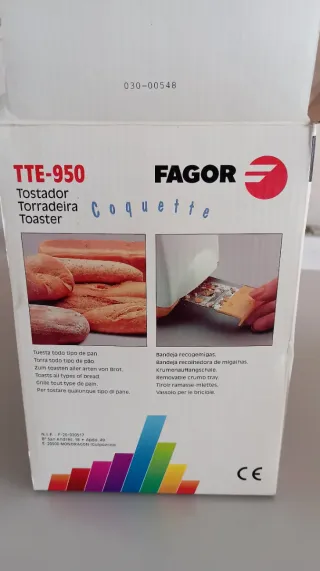 Tostadora Fagor Coquette TTE-950 Nueva