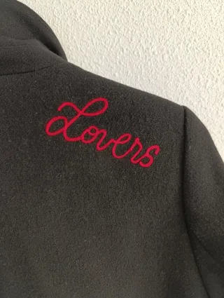 Abrigo marinero paño Zara azul y dorado