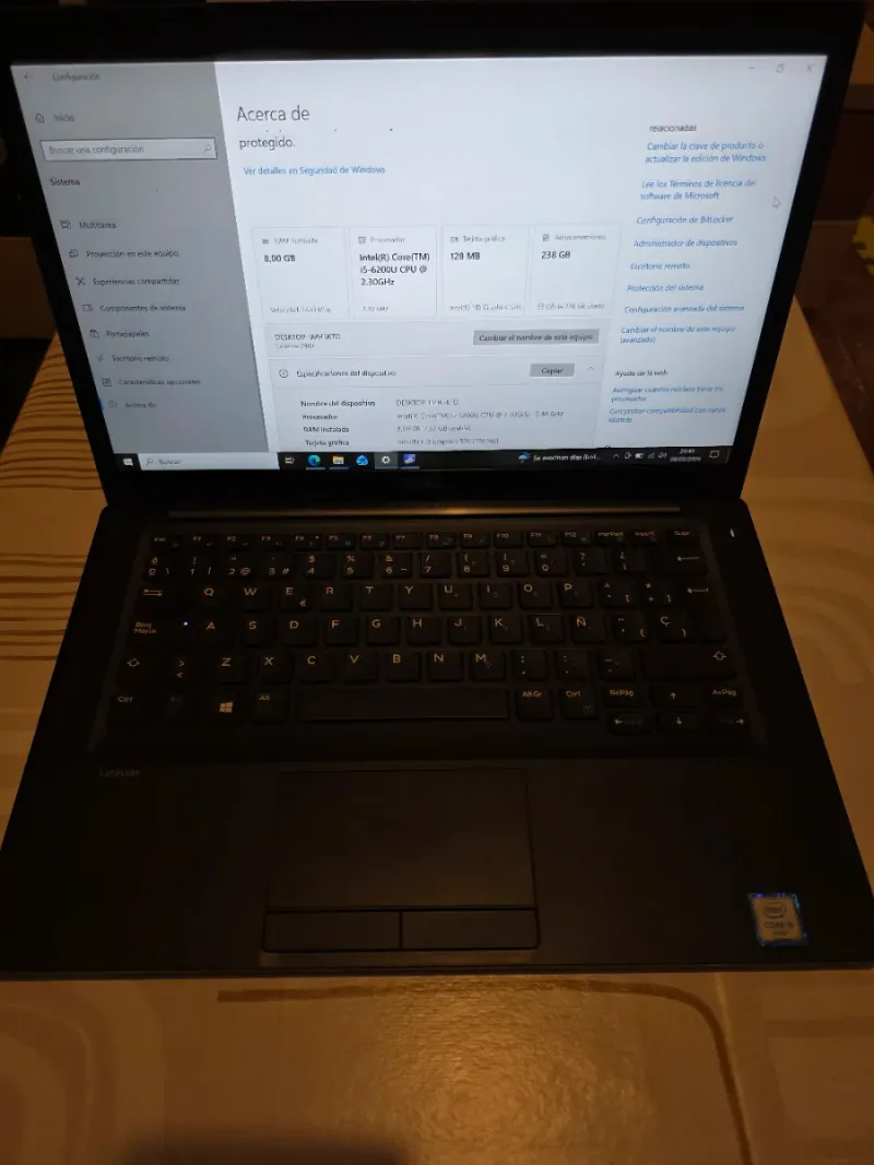 Portátil Dell Latitude 7480 i5-6200U 8GB 256GB SSD