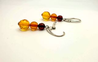 Pendientes Ámbar Báltico y Plata 925