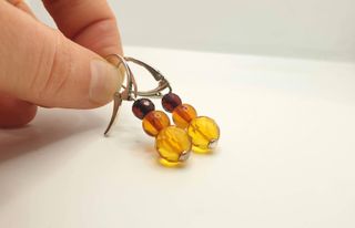 Pendientes Ámbar Báltico y Plata 925