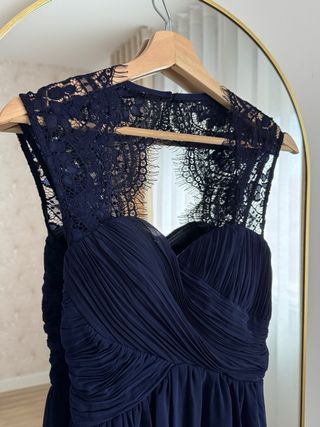 Vestido azul marino invitada