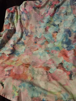 Blusa manga larga estampado floral talla 6xl