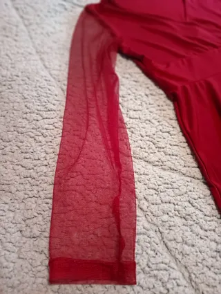 Vestido rojo manga larga