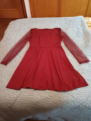 Vestido rojo manga larga