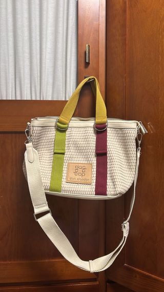 Bolso Don Algodón Beige Multicolor