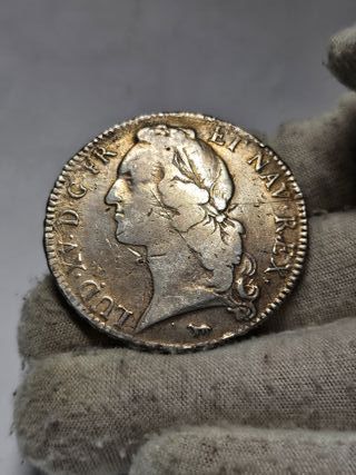 Moneda de plata 1 Ecu 1748 A de Francia París