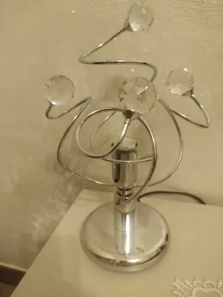 Coppia di lampade con cristallo per comodino