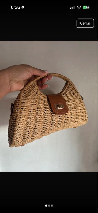 Bolso de mano de verano tejido