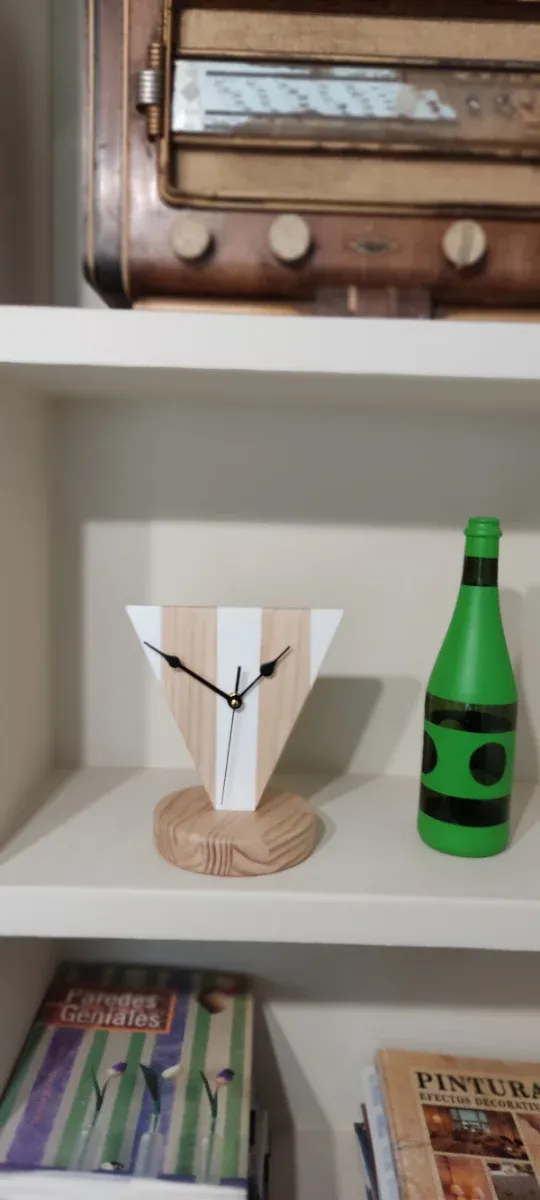 Relojes de mesa decorativo madera y pintura