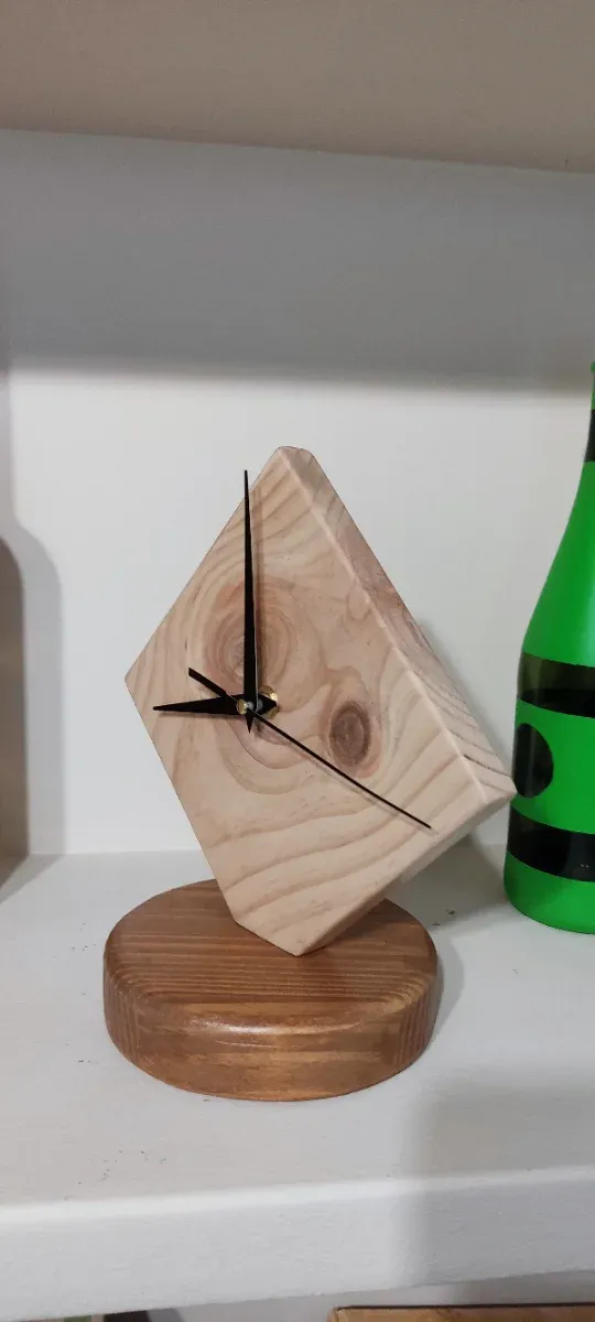 Relojes de mesa decorativo madera y pintura