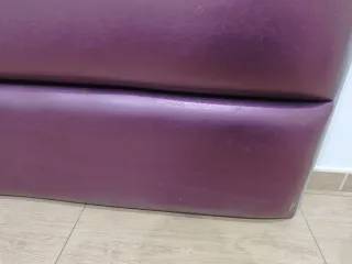 Cabecero acolchado Morado y Plata a Medida