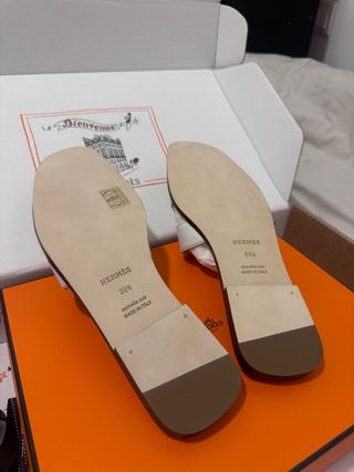 Chanclas Hermes Blancas
