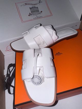 Chanclas Hermes Blancas