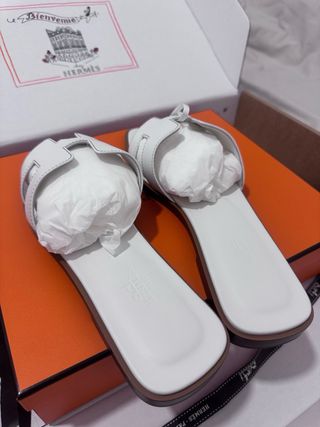 Chanclas Hermes Blancas