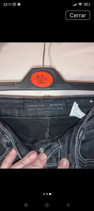 Pantalón vaquero negro talla S