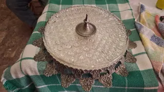 Plafón Techo Antiguo Cristal y Metal