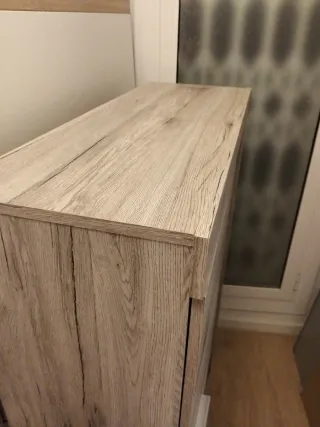 Estantería vitrina madera y cristal