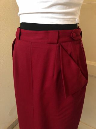 Falda vintage Emmanuelle Khanh fucsia