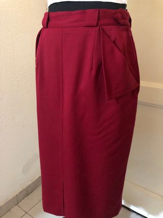 Falda vintage Emmanuelle Khanh fucsia