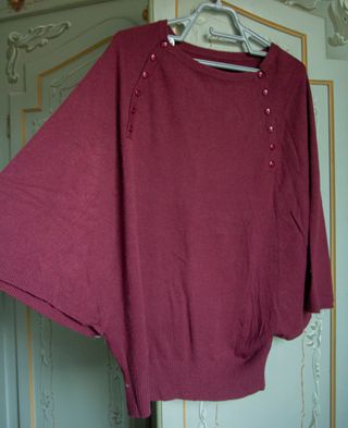 Maglia bordeaux maniche pipistrello L