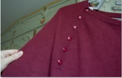 Maglia bordeaux maniche pipistrello L
