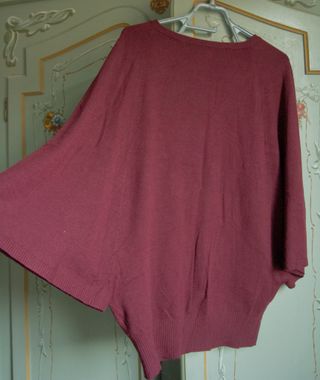 Maglia bordeaux maniche pipistrello L