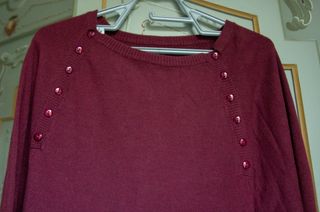 Maglia bordeaux maniche pipistrello L