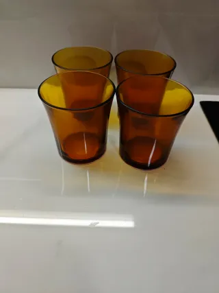 Set 4 Vasos Duralex Ámbar