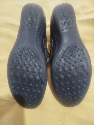Zapatos de piel cómodos azul