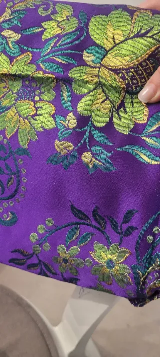 Traje Fallera Seda Morado y Verde