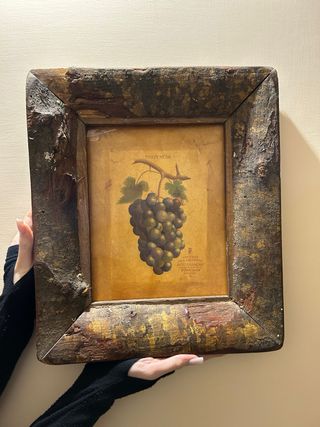 Coppia Cornici Legno con Stampa Uva