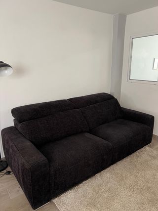 Sofá Cama Negro Tela